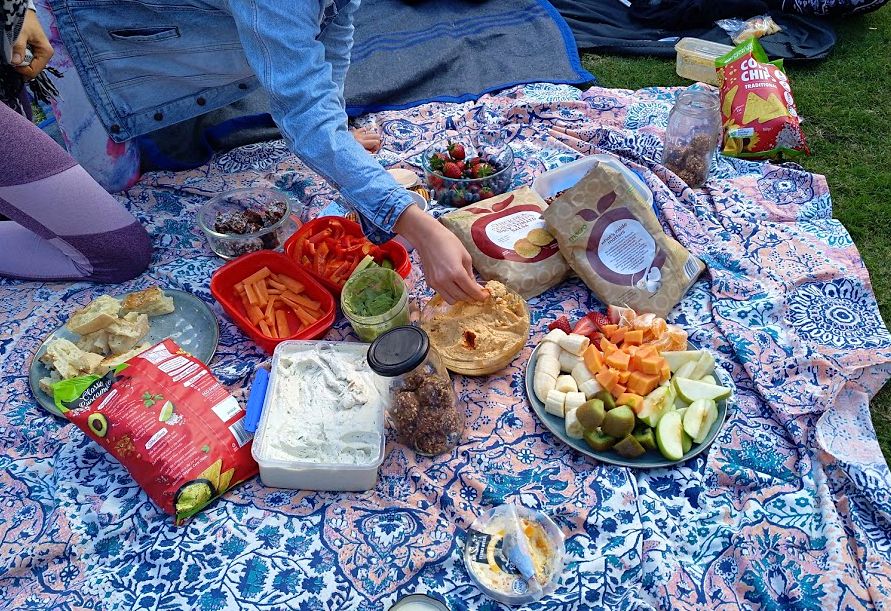 Our last picnic at yoga teacher training at Essence of Living