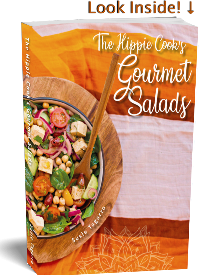 The Hippie Cook's Vegan Gourmet Salads Cookbook Look Inside